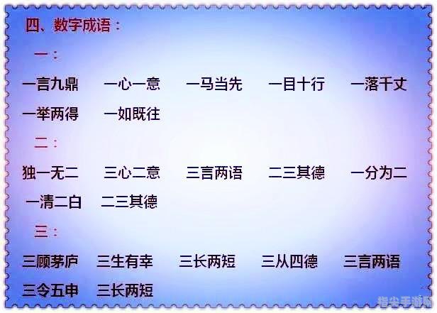 探寻数字之谜：23456789隐藏的成语宝藏